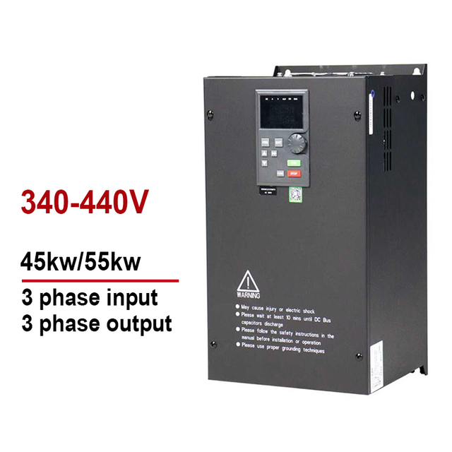 VFD العاكس والمحول محرك التردد المتغير 380V 45KW 55KW الإدخال 3 مراحل لإخراج 3 مراحل